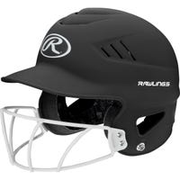 Rawlings Coolflo Matte Senior Batting Helmet w/Faceguard in Black Size OSFM