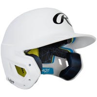 Rawlings Mach Fit Matte Batting Helmet in White Size OSFM