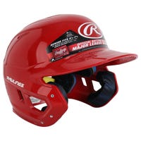 Rawlings Mach Gloss Senior Batting Helmet - 2023 Model in Red