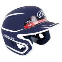 Rawlings Mach Matte Junior Two-Tone Batting Helmet in Navy/White