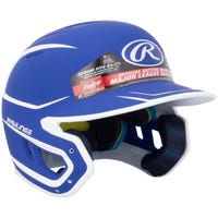 Rawlings Mach Matte Senior Two-Tone Batting Helmet in Royal/White