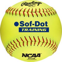 Rawlings NCAA 12" Soft Poly-Core Softball Training Balls - 1 Dozen in Yellow Size 12in