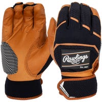 Rawlings Workhorse Adult Baseball Batting Gloves - 2023 Model in Caramel/Black Size Large