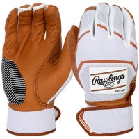 Rawlings Workhorse Adult Baseball Batting Gloves - 2023 Model in Caramel/White Size Large