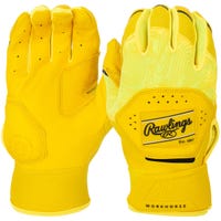 Rawlings Workhorse Adult Batting Gloves - 2025 Model in Yellow/Black Size Large