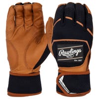 Rawlings Workhorse Compression Strap Adult Baseball Batting Gloves - 2023 Model in Caramel/Black Size Large