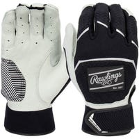 Rawlings Workhorse Youth Baseball Batting Gloves - 2022 Model in Black Size Large