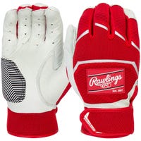 Rawlings Workhorse Youth Baseball Batting Gloves - 2022 Model in Red Size Small