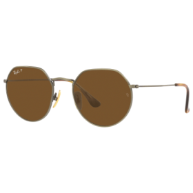 Ray-Ban Jack Titanium RB8165 Glass Polarized Sunglasses - Brown/Demi Gloss Antique Gold - S