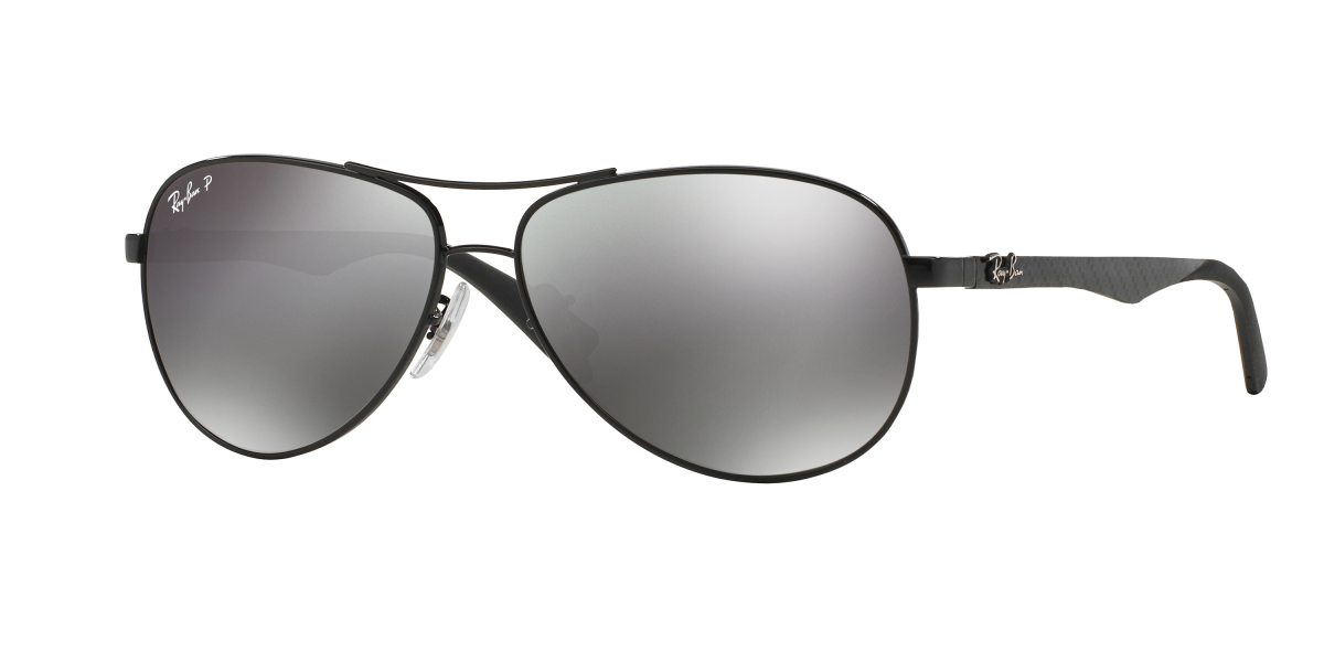 Ray-Ban RB8313 Polarized Sunglasses for Men - Black/Gray Mirror - Standard