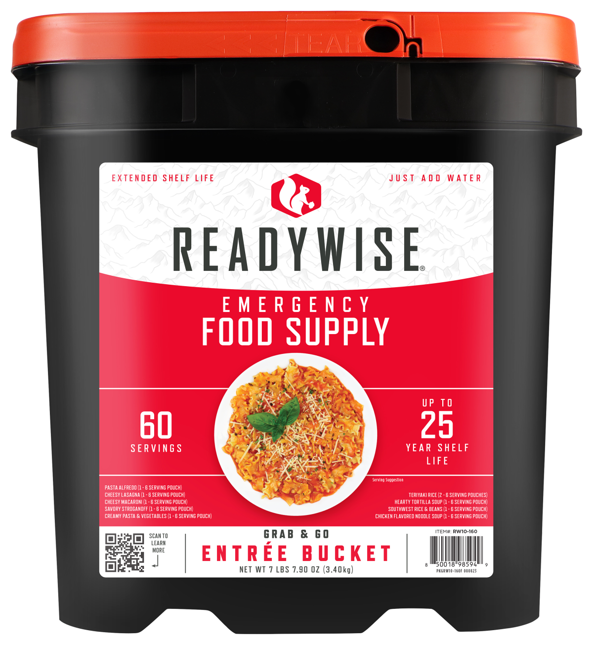 ReadyWise Entree Bucket Emergency Food Supply