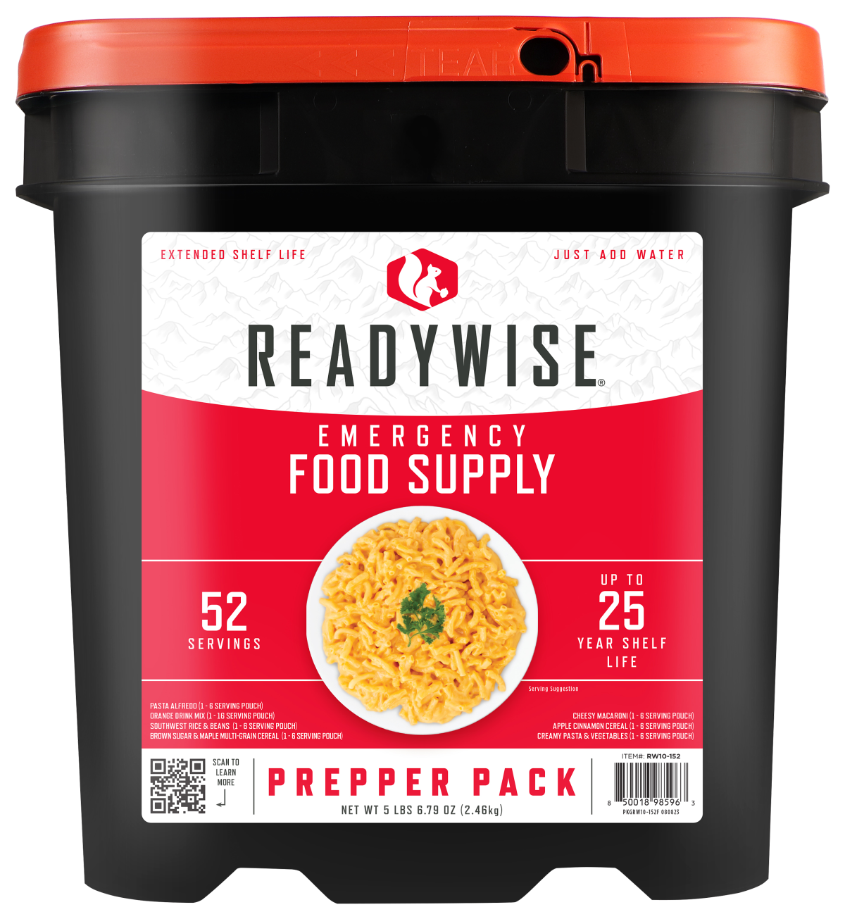 ReadyWise Prepper Pack Emergency Food Supply Bucket