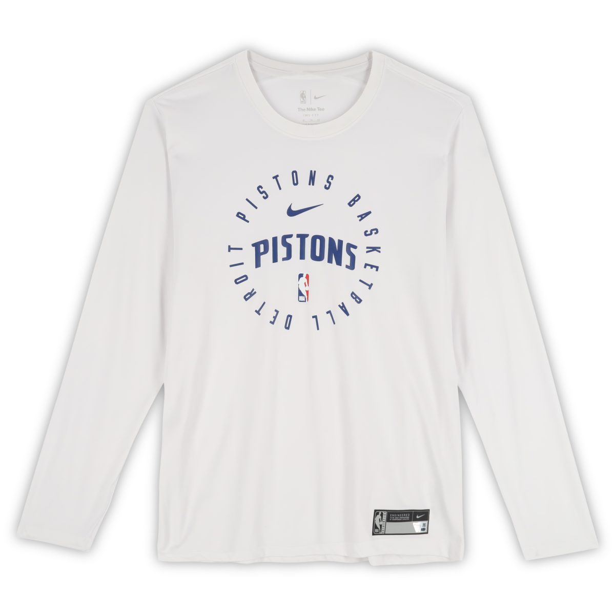 Ron Holland II Detroit Pistons Player-Worn White Long Sleeve Shirt from the 2024-25 NBA Season - Size XL