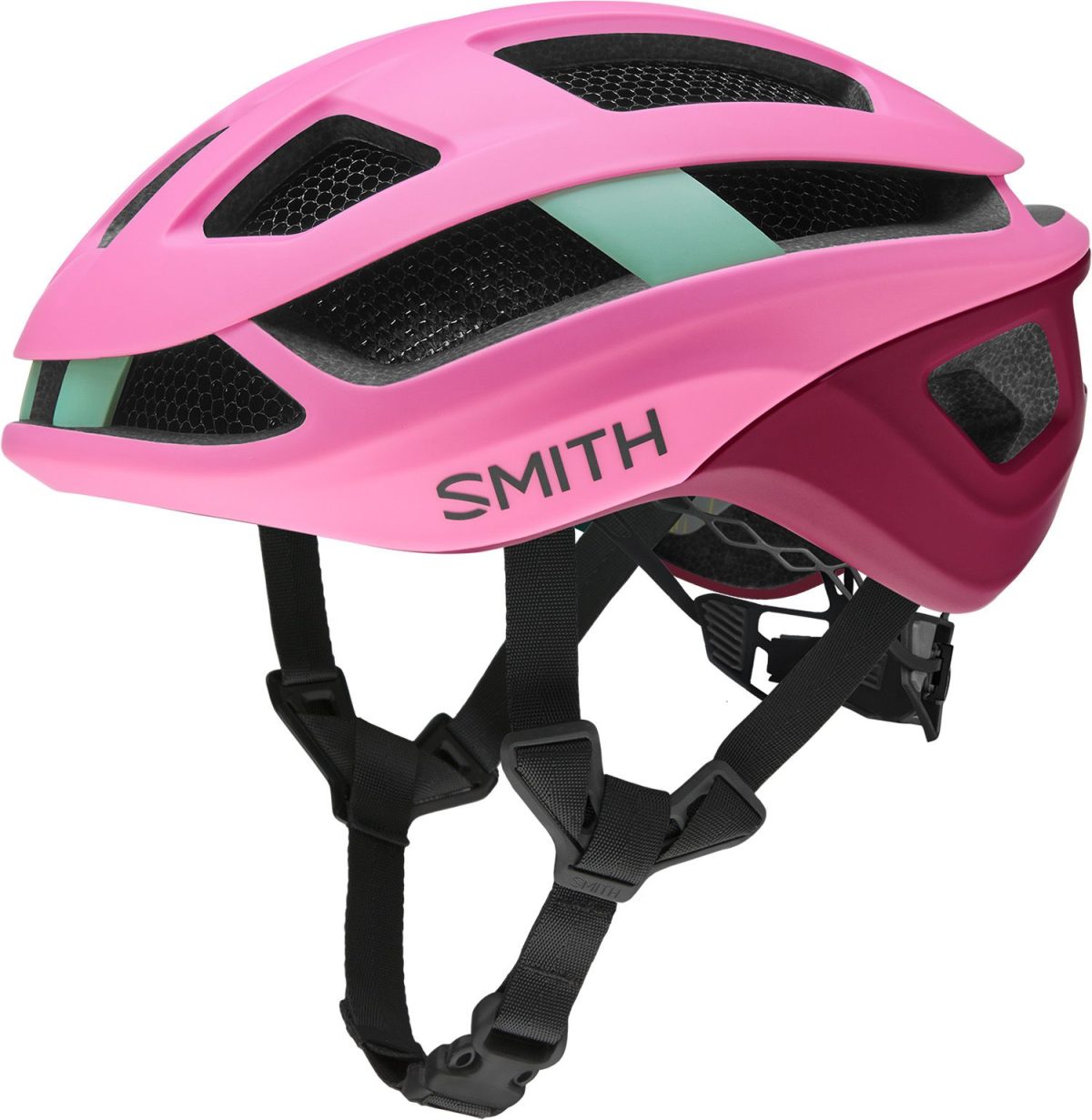 SMITH Adult Trace MIPS Bike Helmet, Large, Matte Flamingo/Merlot