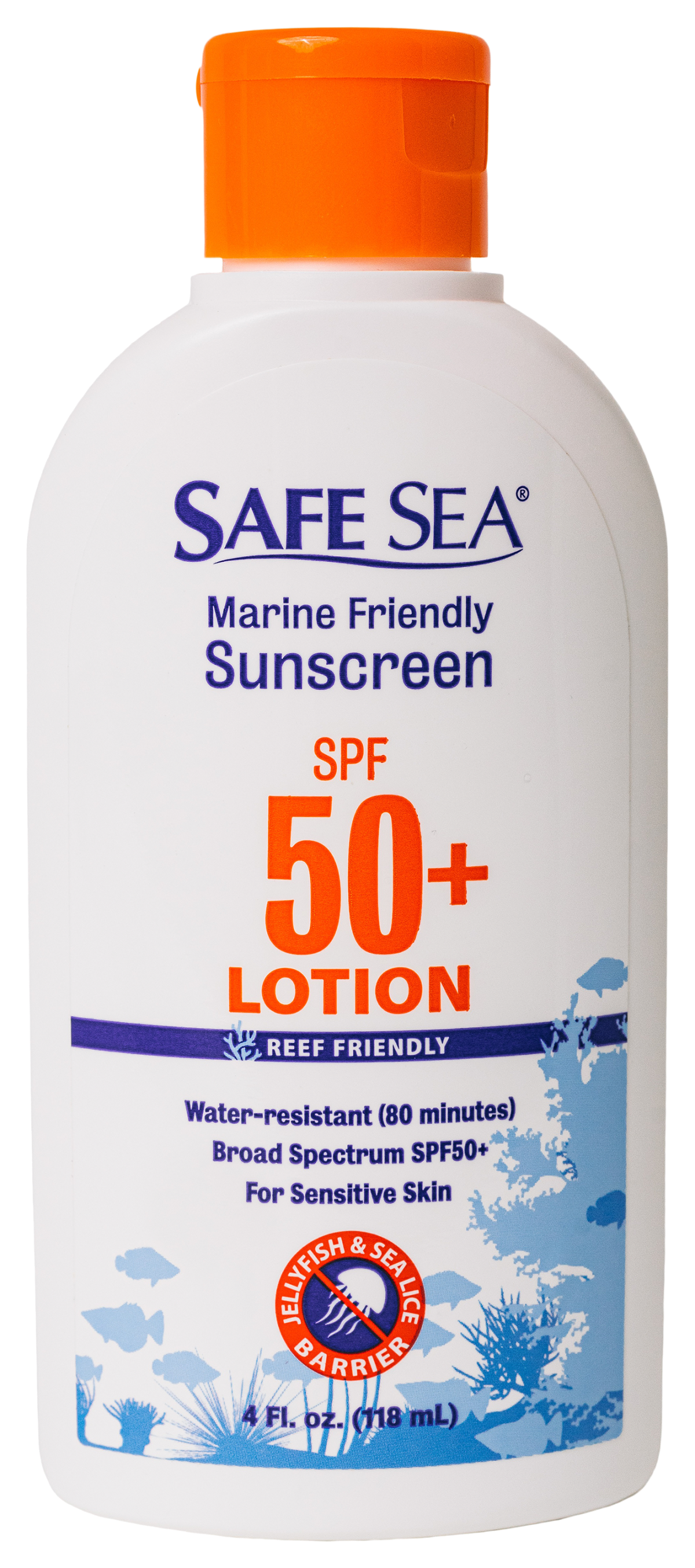 Safe Sea Sunscreen with Jellyfish and Sea Lice Sting Protective Lotion - SPF 50