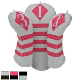 Sale! BeeJos Victor Collection Headcovers Set of 3 /White & Hot Pink