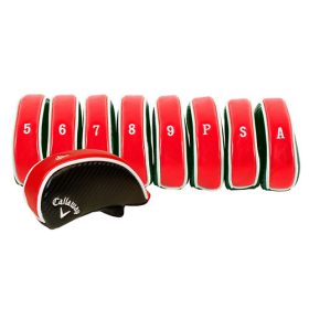 Sale! Callaway Deluxe Iron Headcovers Set of 9/Red/Black/White