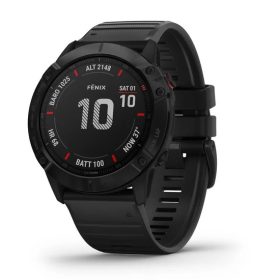 Sale! Garmin fenix 6X Pro GPS Golf Watch 51mm/Black with Black Band