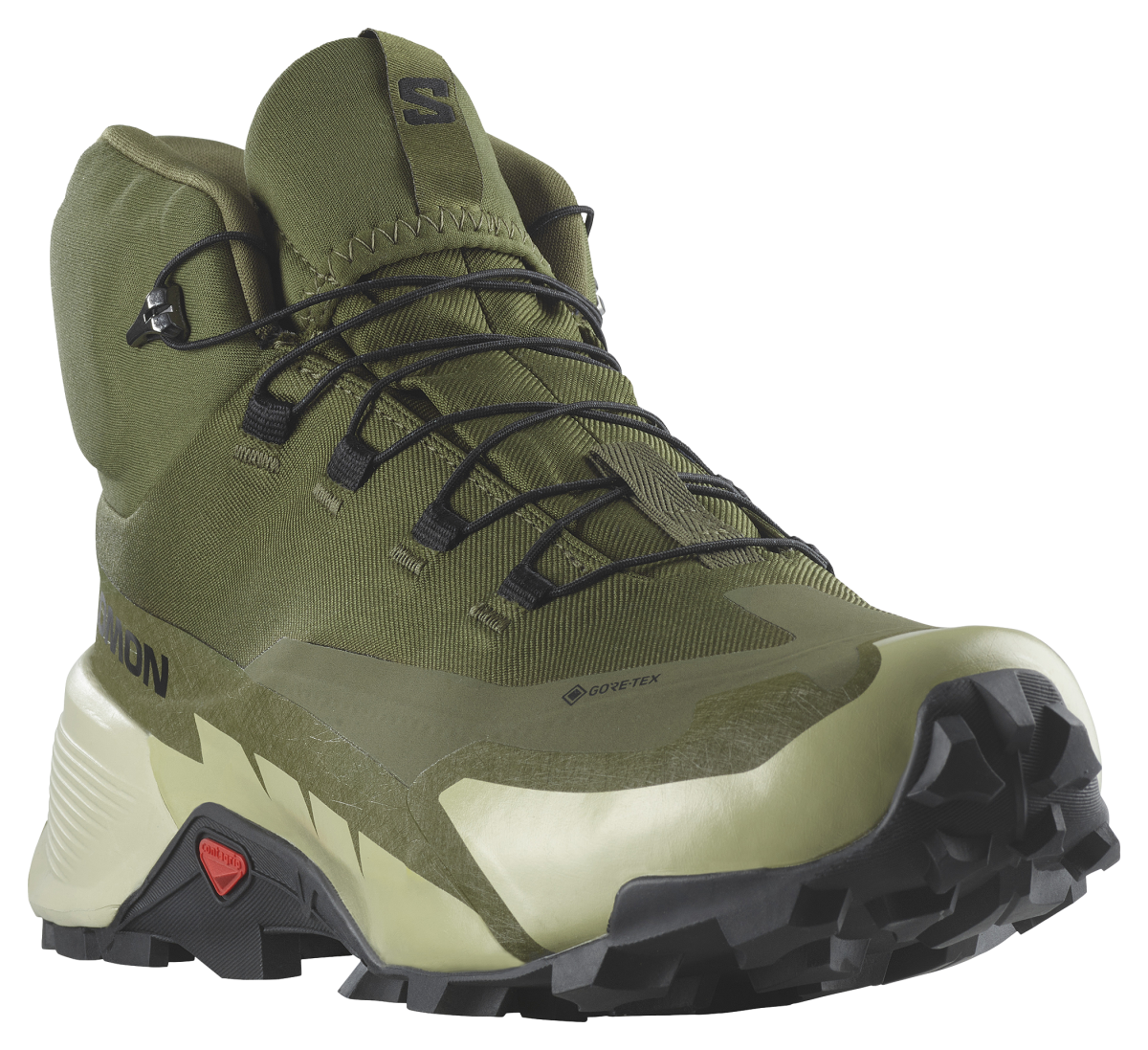 Salomon Cross Hike 2 Mid GORE-TEX Hiking Boots for Men - Olive/Moss Black - 12M