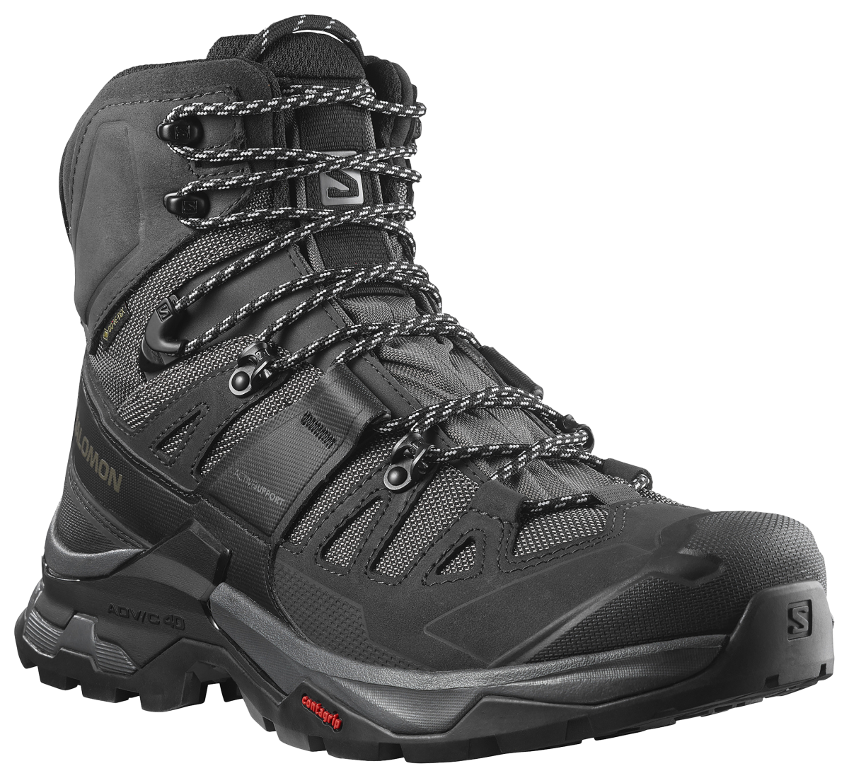 Salomon Quest 4D Mid GTX 4 Hiking Boots for Men - Magnet/Black/Quarry - 12M