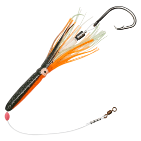 Salty Lures Pro Series Halibut Deep Drop Squid Rig - Black/Orange