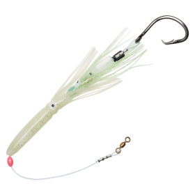 Salty Lures Pro Series Halibut Deep Drop Squid Rig - Double Glow