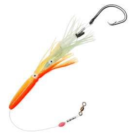 Salty Lures Pro Series Halibut Deep Drop Squid Rig - Orange/Yellow