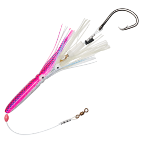 Salty Lures Pro Series Halibut Deep Drop Squid Rig - Pink/White