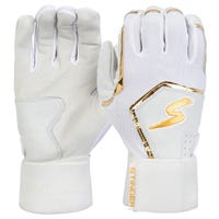 Stinger Winder Series Batting Gloves in White/Gold Size Large