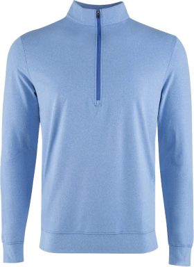 Straight Down Ballard Quarter-Zip Men's Golf Pullover - Blue, Size: XXL