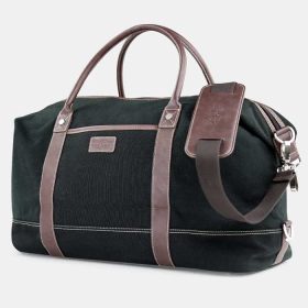 Straight Down Canvas Travel Bag Black