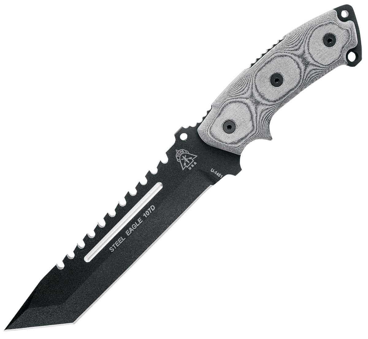 TOPS Knives Steel Eagle 107D Fixed-Blade Knife