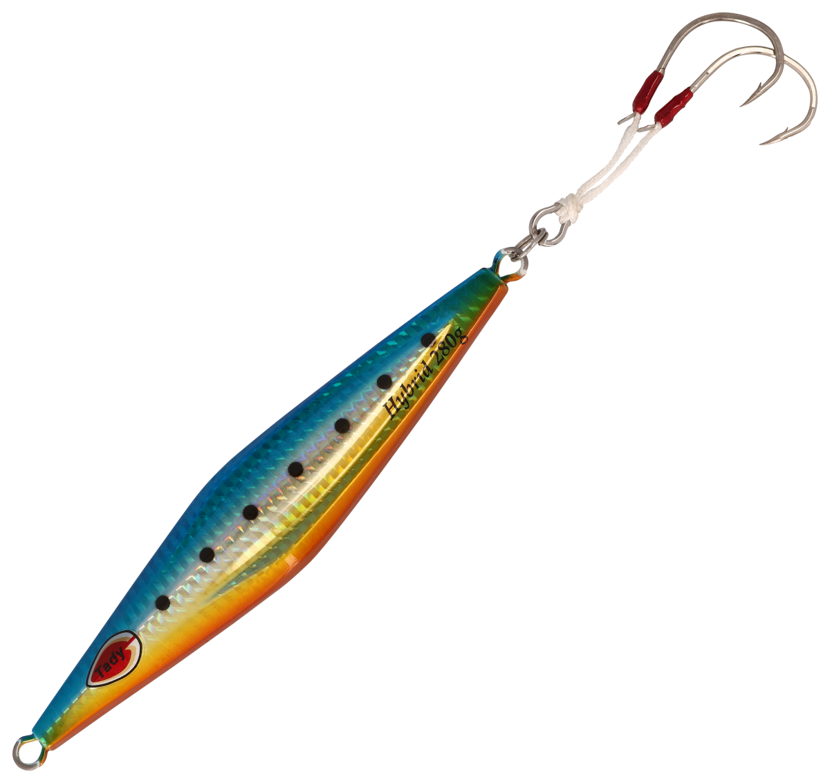 Tady Lures Slow Pitch Hybrid Jig - Blue Holo Glow - 5-3/4"