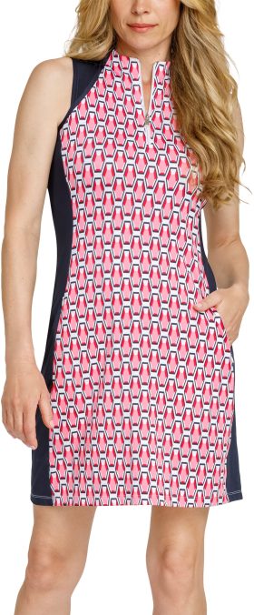 Tail Activewear Womens Jaylene 36.5 Inch Sleeveless Golf Dress - Pink, Size: Large