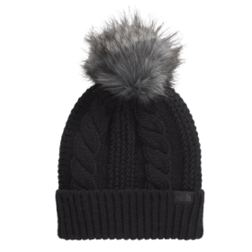 The North Face Oh Mega Fur Pom Beanie for Ladies - TNF Black