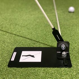 The Swing Plate Golf Training Aid with Alignment Rods