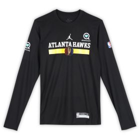 Trae Young Atlanta Hawks Player-Worn Black NBA Cup Long Sleeve Shirt from the 2024-25 NBA Season - Size MT