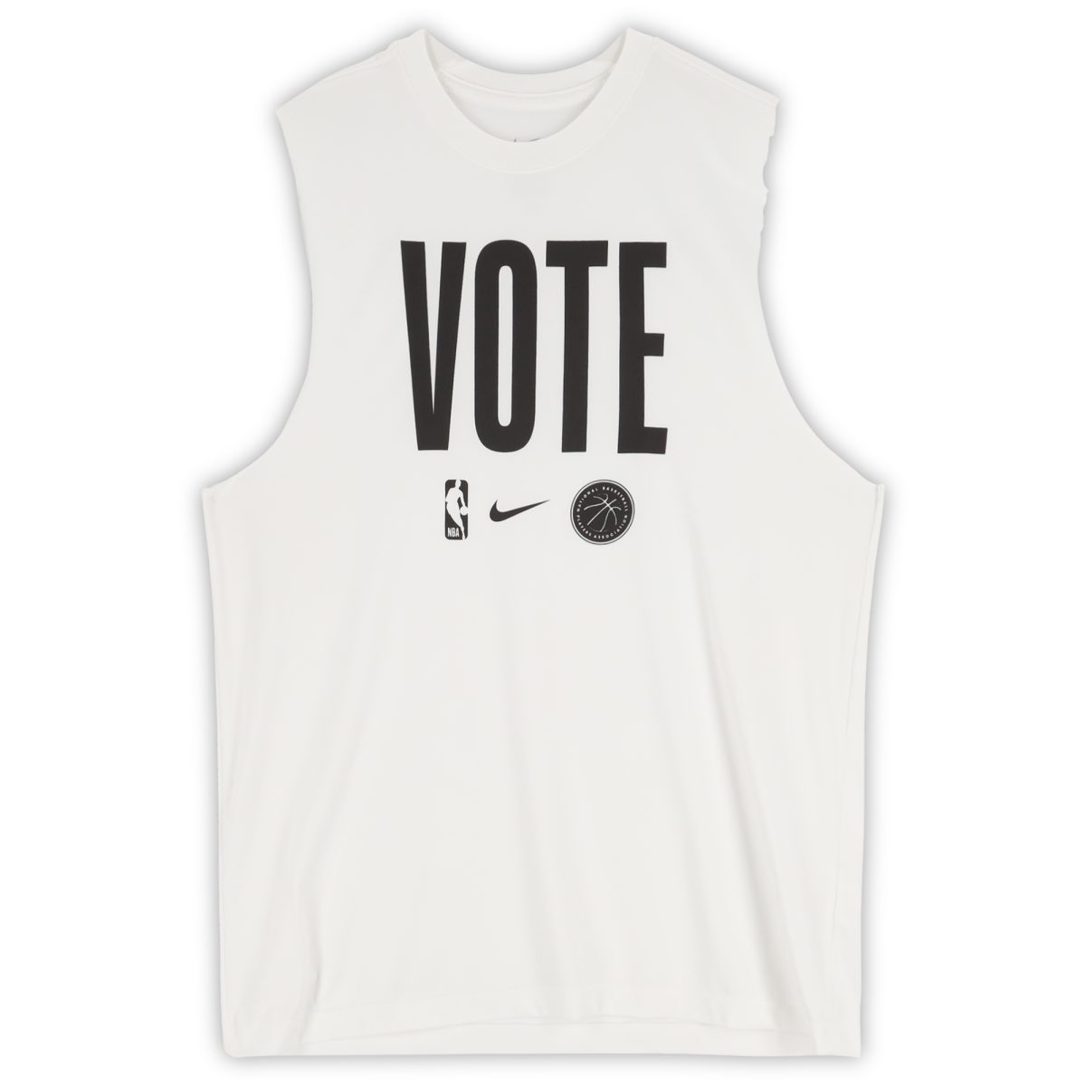 Trae Young Atlanta Hawks Player-Worn White "Vote" Sleeveless Shirt from the 2024-25 NBA Season