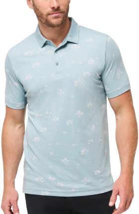 TravisMathew Good Time Feeling Men's Golf Polo - Blue, Size: Large