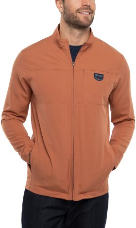 TravisMathew Quick Call Full Zip Men's Golf Jacket - Brown, Size: Medium