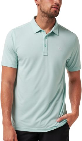 TravisMathew The Heater Men's Golf Polo Shirt - Green, Size: Large