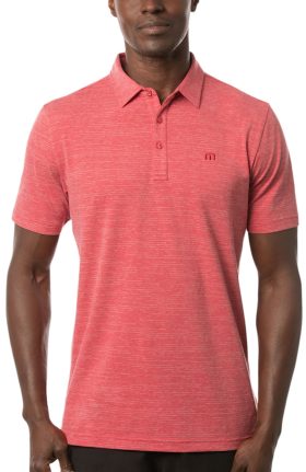 TravisMathew The Heater Men's Golf Polo Shirt - Red, Size: XXXL