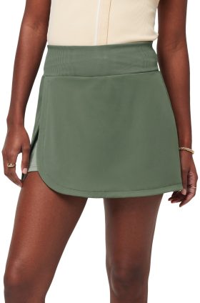 TravisMathew Womens Secret Plans Moveknit Golf Skort - Green, Size: Large