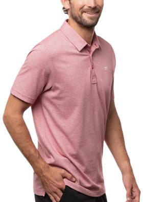 TravisMathew Zinna Men's Golf Polo Shirt - Red, Size: Medium