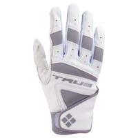 True 2020 Adult Batting Gloves in White Size Large