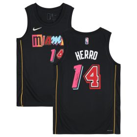 Tyler Herro Miami Heat Autographed Black Nike Mixtape Edition Swingman Jersey