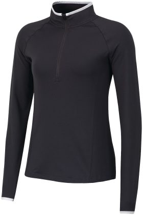 Under Armour Womens T2 Green Quarter Zip Golf Pullover - Black, Size: Large