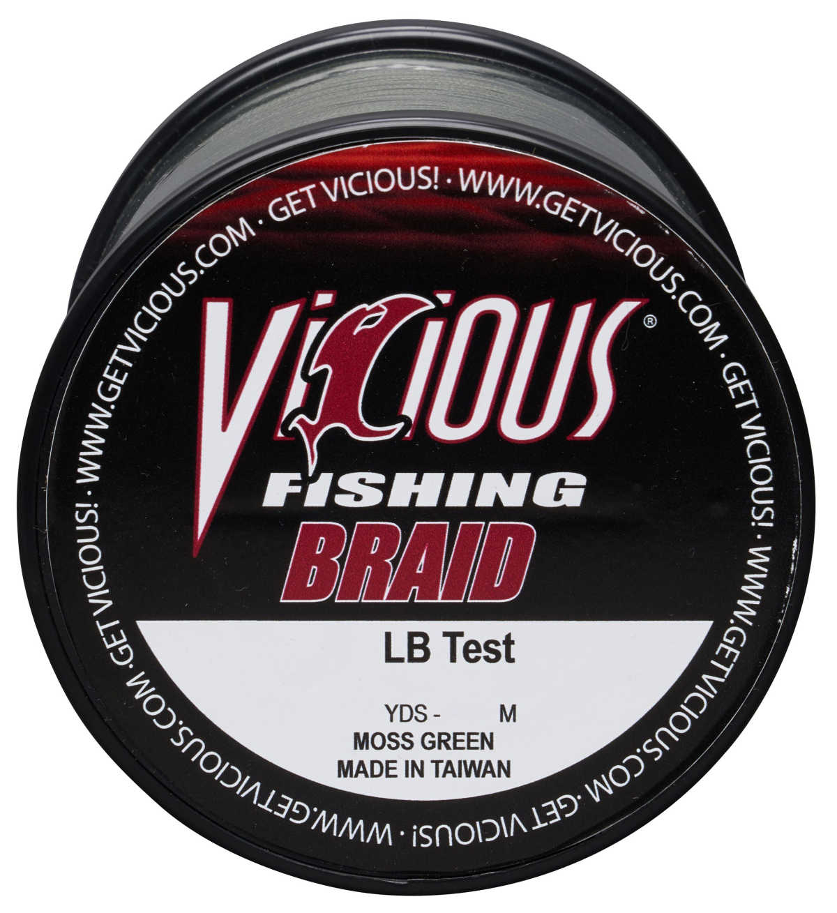 Vicious Fishing Standard Braid Fishing Line - Moss Green - 1500 Yards - 120 lb.
