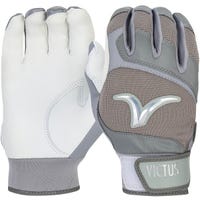 Victus Debut 2.0 Boy's Baseball Batting Gloves in Gray Size Medium