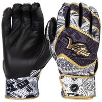 Victus Nox Men's Baseball Batting Gloves in Black/Gold Size Large